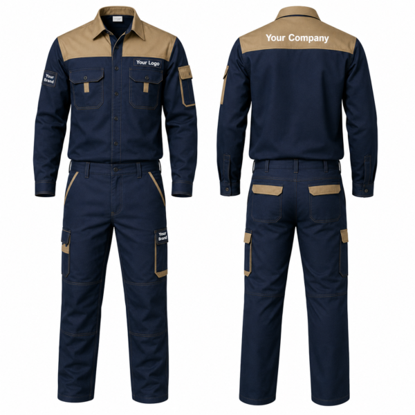 Custom Industrial Work Uniforms for Men, Women, and Kids, Personalized Factory, Warehouse, Workshop, Technician, and Company Staff Uniforms