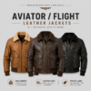 download (10) Custom Flight Leather Jackets with Logo, Patches, and Branding