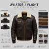 download (11) Aviator / Flight Leather Jackets Made with Genuine Sheepskin Leather