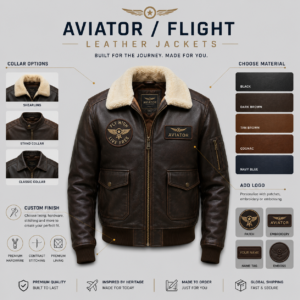 download (11) Aviator / Flight Leather Jackets Made with Genuine Sheepskin Leather