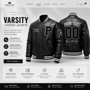 download (12) Premium Varsity Leather Jackets with Logo, Patches, and Embroidery