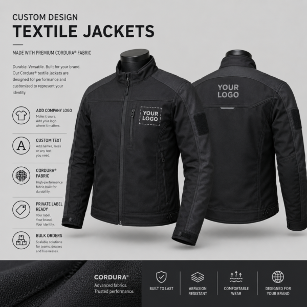 download (14) Custom Cordura Textile Jackets for Brands, Teams, and Events