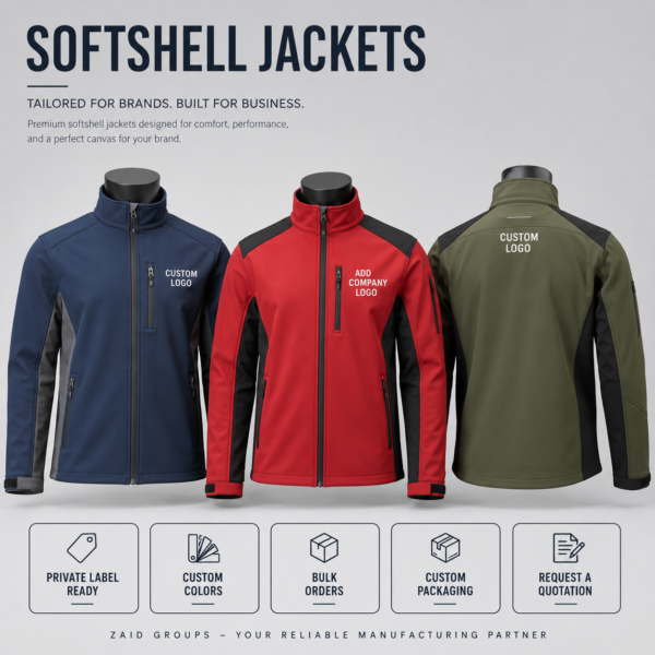 Private Label Softshell Jackets for Companies, Teams, and Events