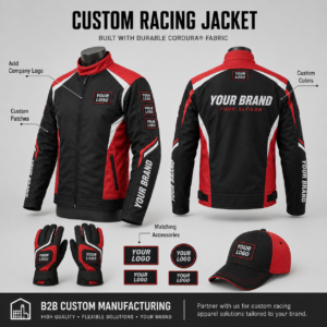 Custom Design Textile Jackets with Logo, Patches, and Branding