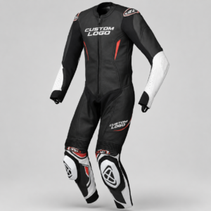Custom Rider-Style Leather Suits with Elbow, Shoulder, Back, and Knee Support Areas