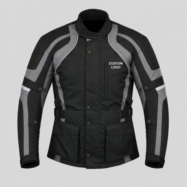 download (2) Custom Motorcycle-Style Cordura Jackets with Elbow, Shoulder, and Back Support Areas