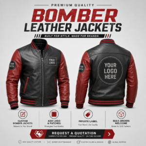 download (20) Custom Bomber Leather Jackets for Brands and Private Labels