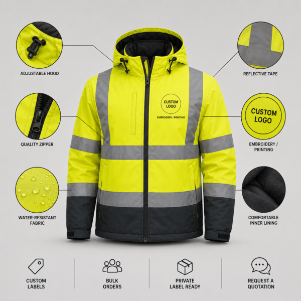 download (20) Custom Hi-Vis Jackets Supplier for Promotional and Corporate Projects