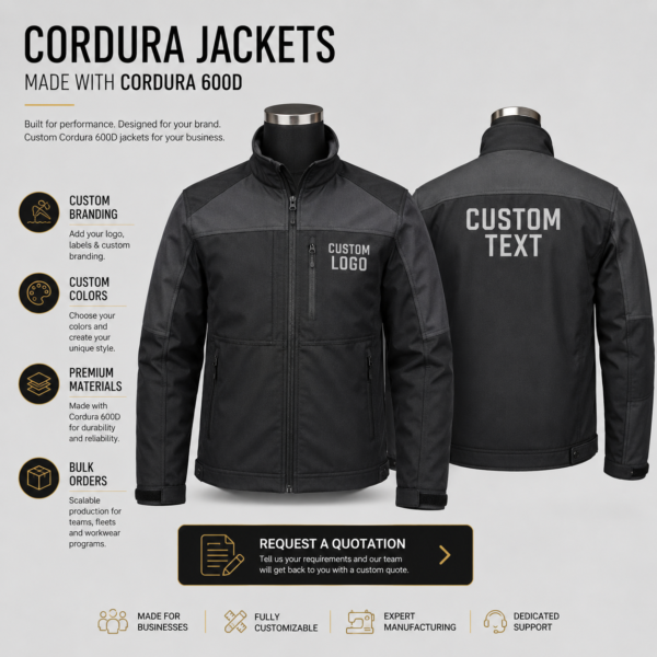 download Custom Cordura 600D Jackets Manufacturer for Brands and Bulk Orders