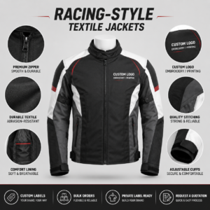 Custom Racing-Style Textile Jackets for Brands, Teams, and Events