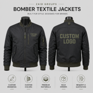 Custom Bomber Textile Jackets for Brands, Teams, and Events