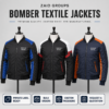 Bomber Textile Jackets with Logo, Patches, and Custom Branding