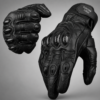 Custom Rider-Style Leather Gloves with Knuckle, Palm, and Wrist Support Areas