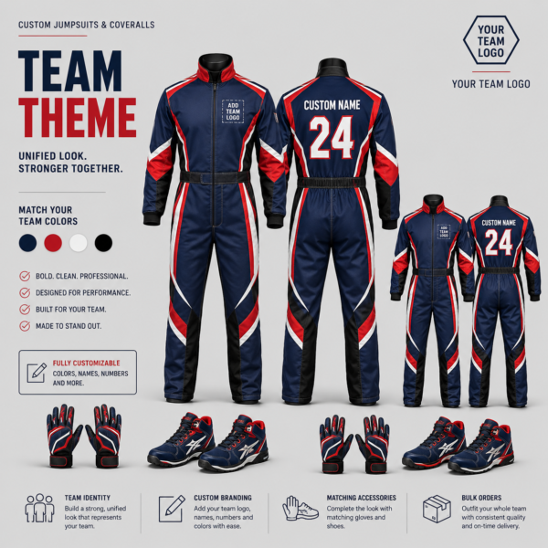 Custom Team Theme Coveralls for Brands, Event Staff, and Bulk Orders