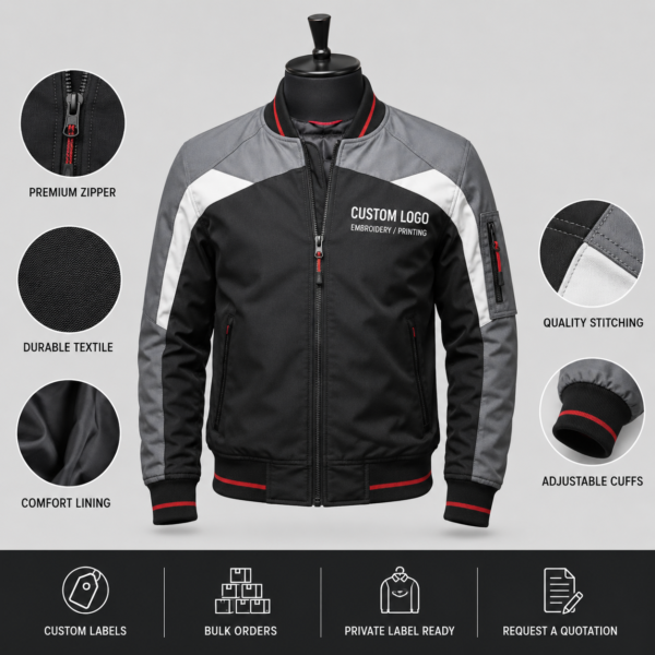 Custom Promotional Bomber Jackets for Companies and Private Labels