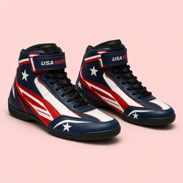 download (33) Custom USA Theme Racing-Inspired Jumpsuit Set with Gloves and Shoes