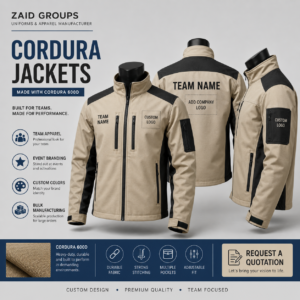 Custom Branded Cordura Jackets for Promotional Apparel and Workwear