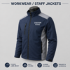 Staff Jackets with Logo, Department Text, and Custom Branding