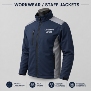 Staff Jackets with Logo, Department Text, and Custom Branding