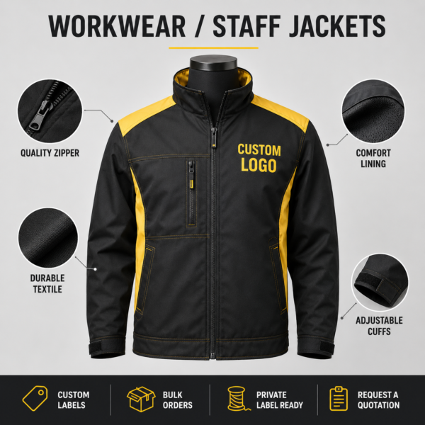 B2B Workwear Jacket Manufacturing for Bulk Company Orders