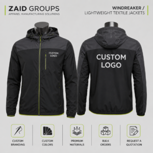 Custom Windbreaker and Lightweight Jackets for Brands and Events