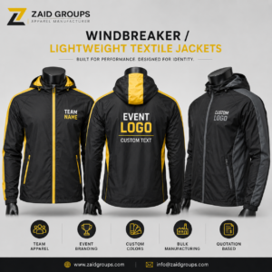 B2B Windbreaker Jacket Manufacturing for Bulk Custom Orders