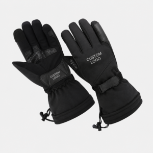 Custom Logo Gloves with Text, Colors, and Brand Details