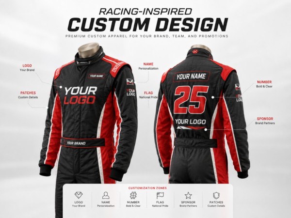 B2B Racing-Inspired Suit Manufacturing for Events and Promotions