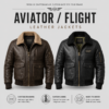 download (7) Premium Pilot-Style Leather Jackets for Brand Collections