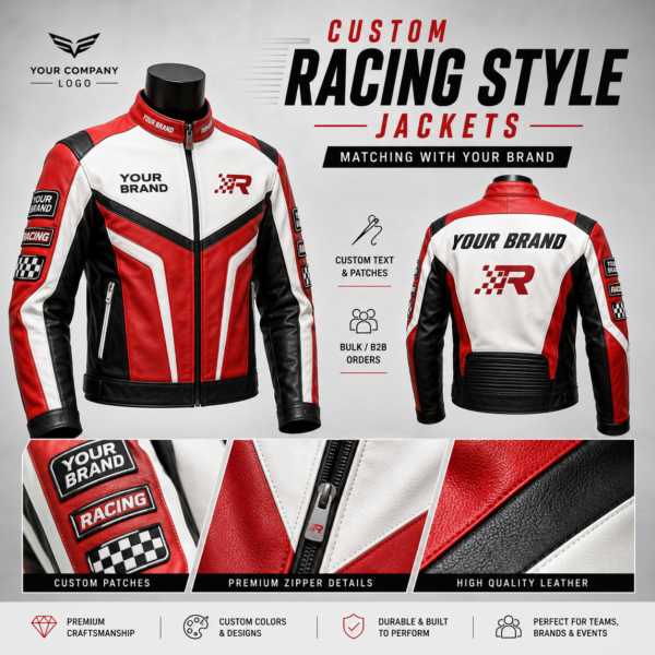 download (7) Custom Racing Style Leather Jackets for Brands, Teams, and Events