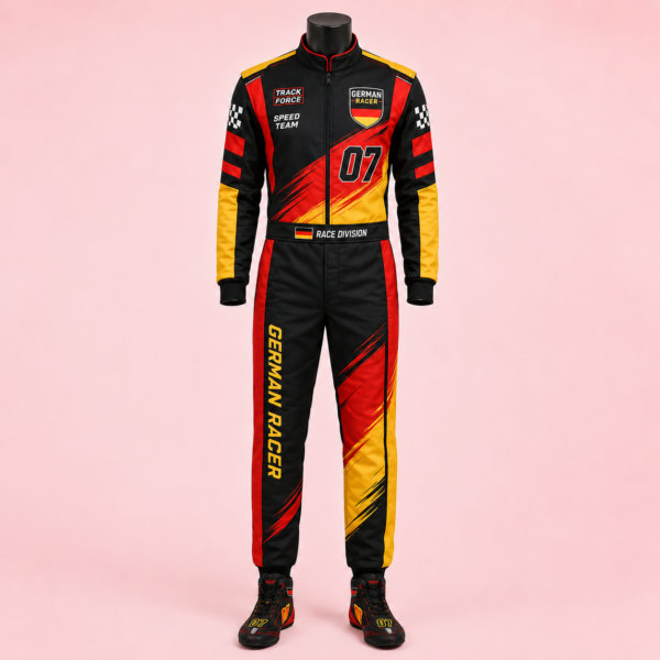 download (8) Custom Germany Theme Racing-Inspired Jumpsuit Set with Gloves and Shoes