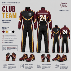download (9) Custom Team Jumpsuits and Coveralls with Logo, Name, and Number
